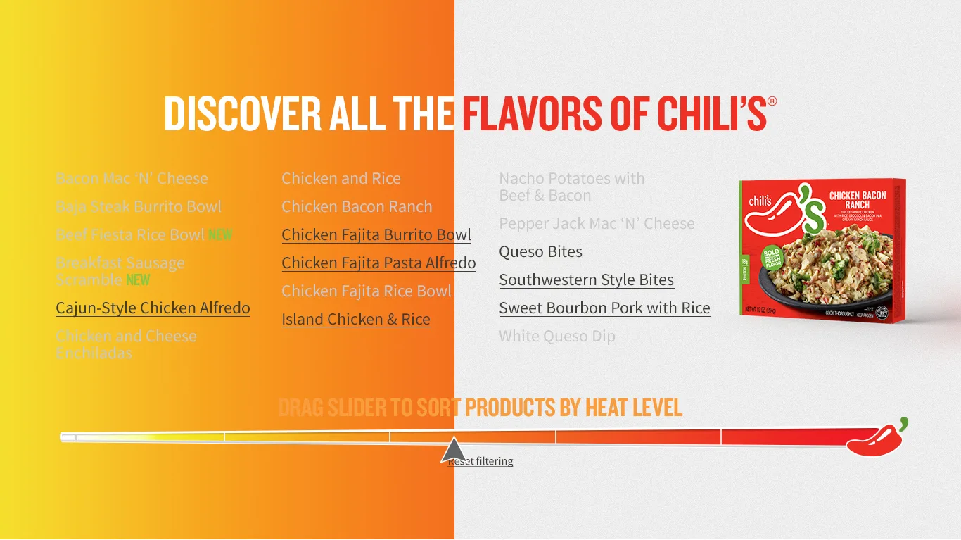 Chilis at Home homepage design