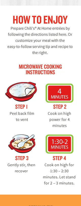 Chilis at Home mobile product nutrition screen