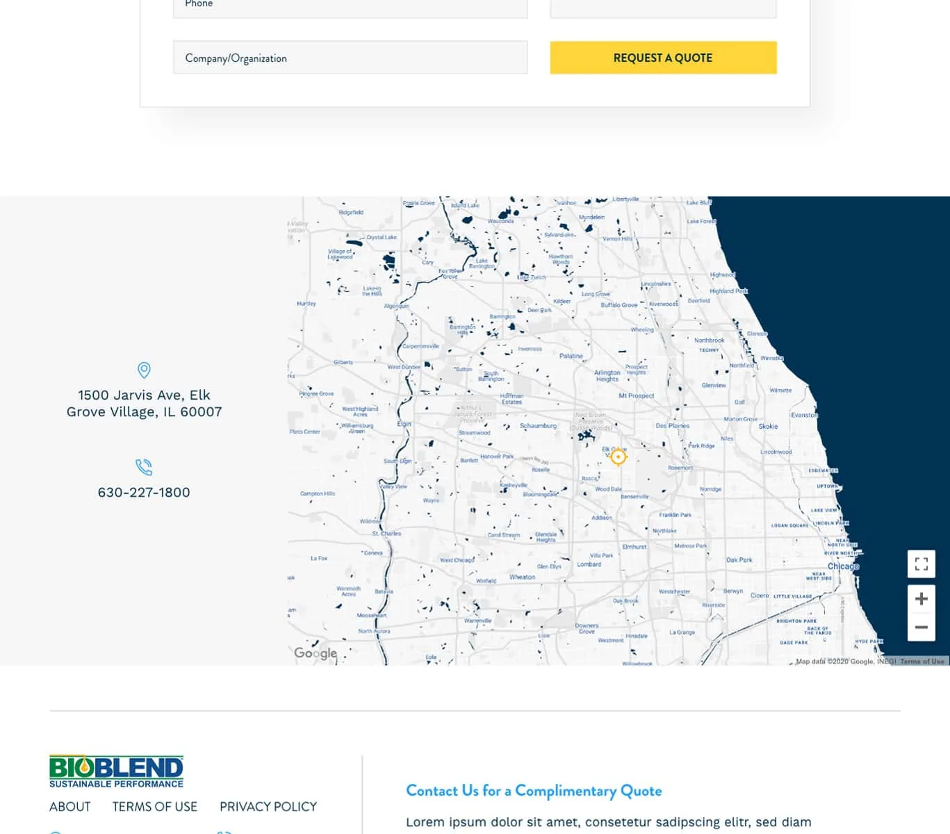 Bioblend map interface design
