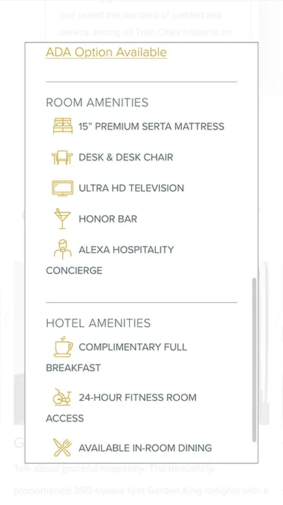 Celeste mobile booking screen