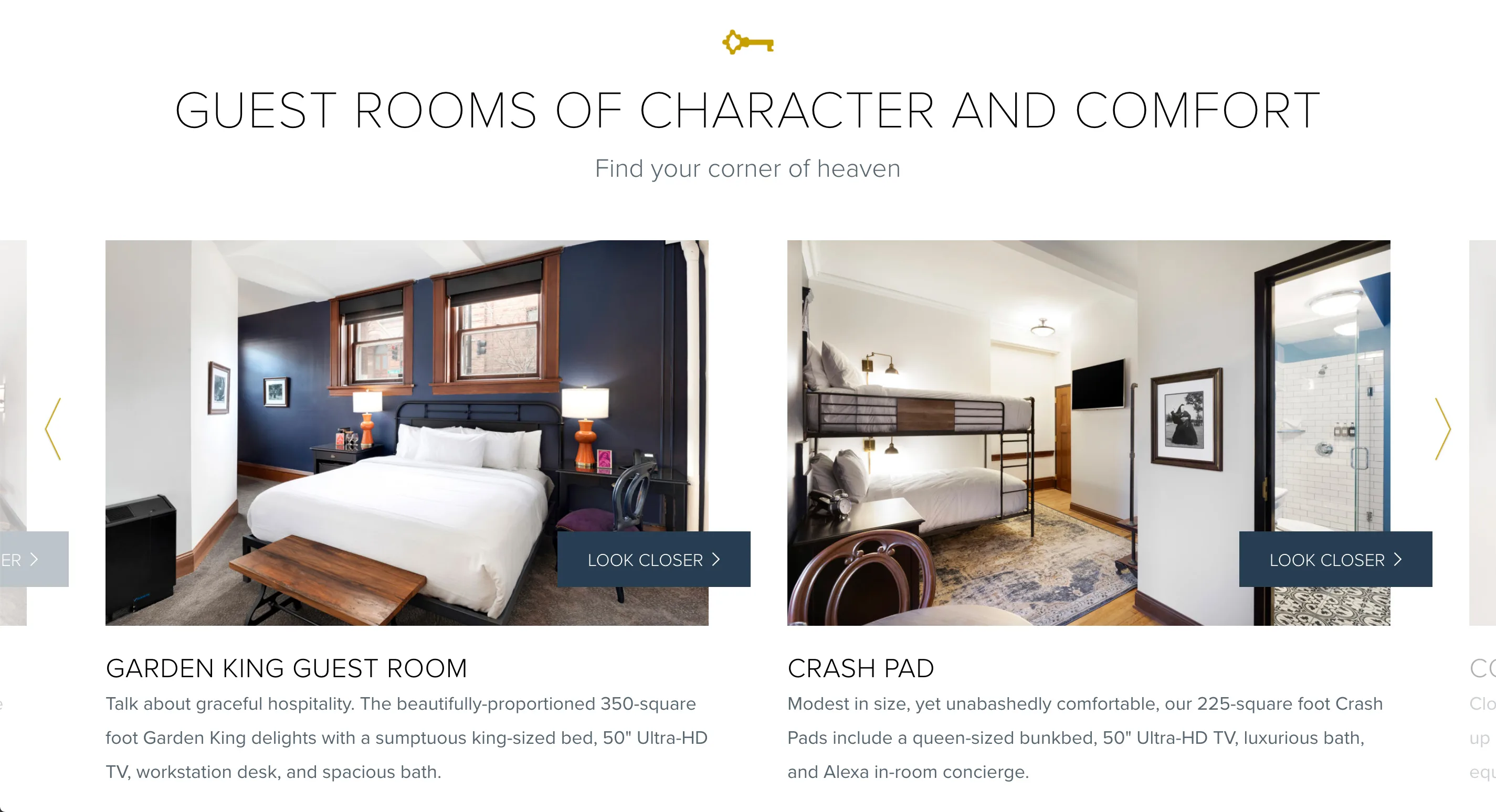 Celeste suites page design
