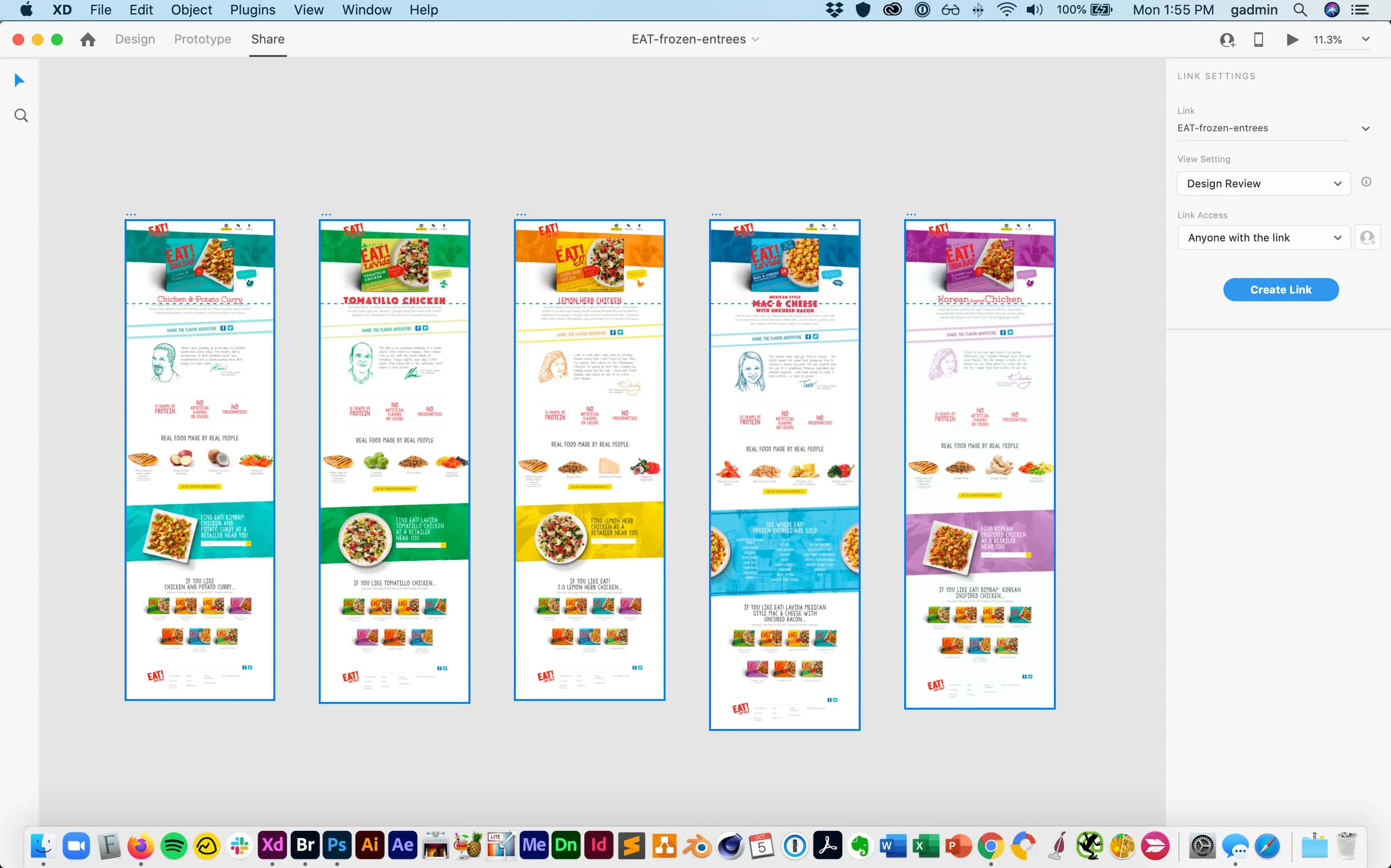 EAT website visual design