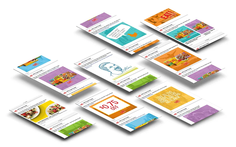 EAT social media design mockup