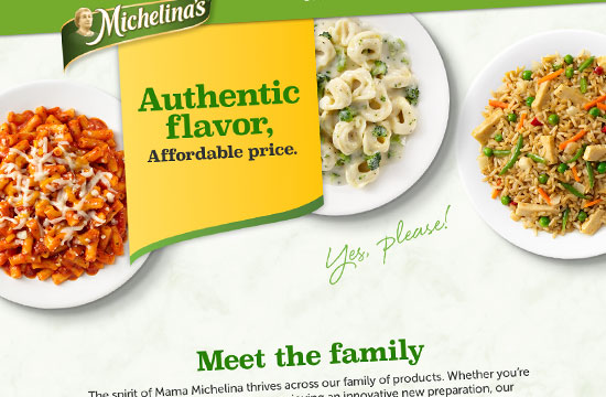 Michelinas website thumbnail