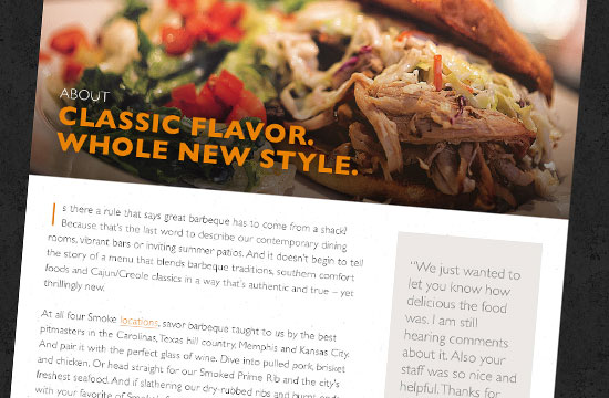 Smoke Modern BBQ website thumbnail