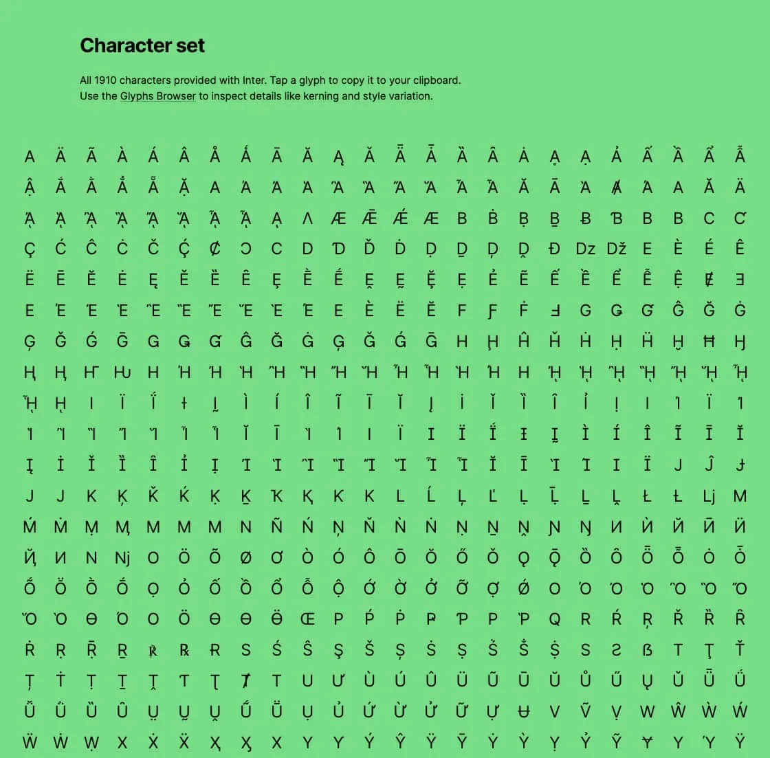 Variable fonts design example