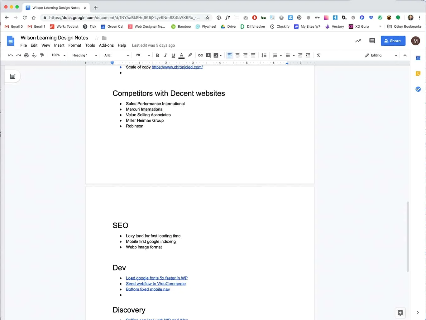 Wilson Learning discovery notes