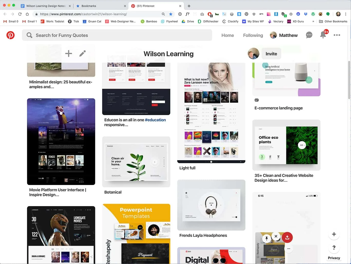 Wilson Learning visual inspiration board
