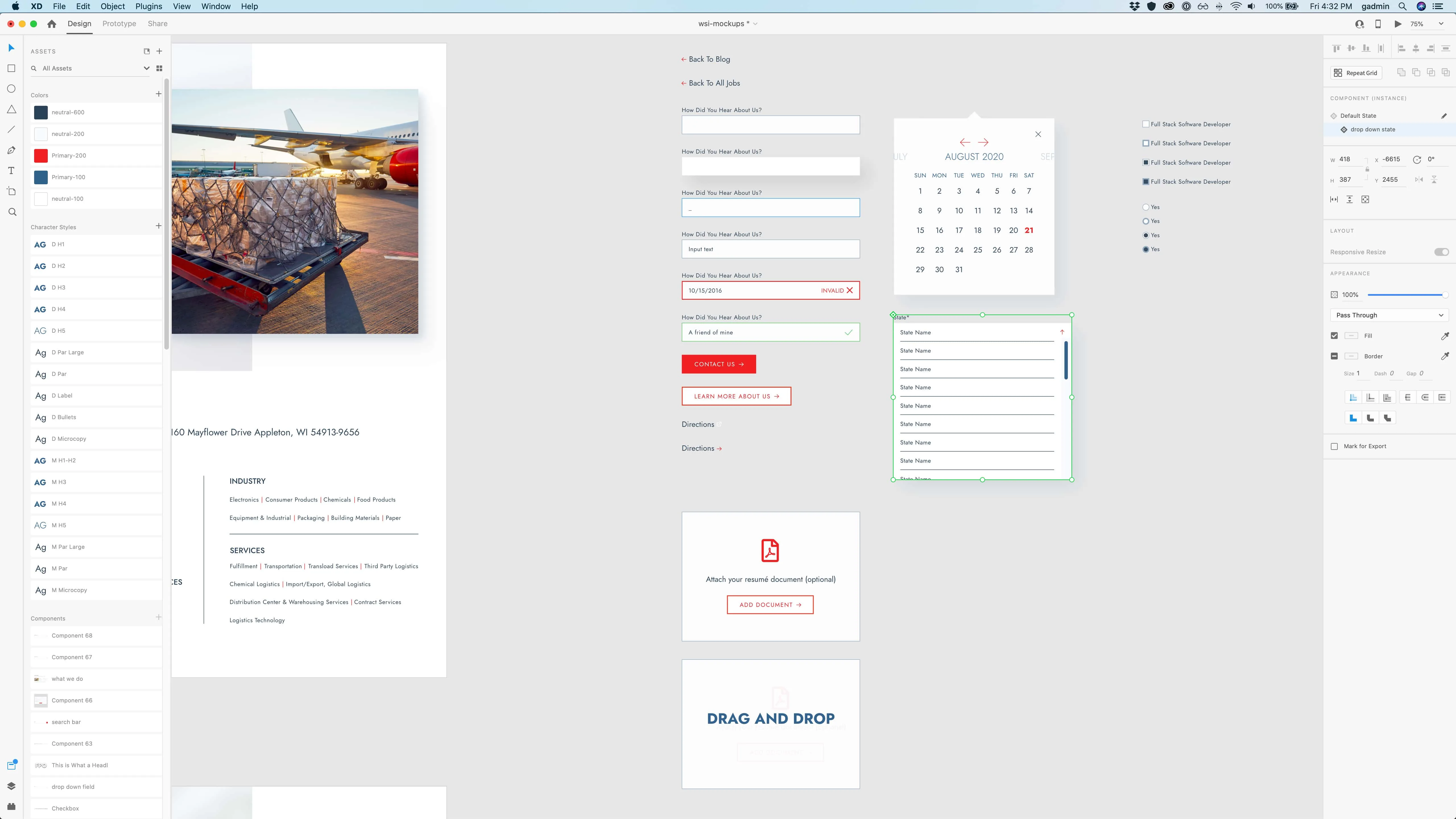 WSI Solutions responsive website mockups