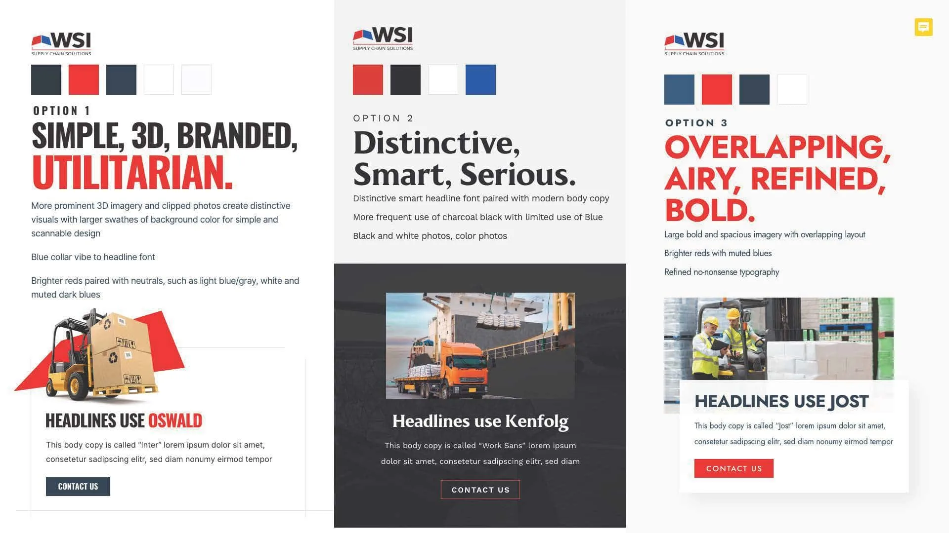WSI Solutions alternate moodboard concept
