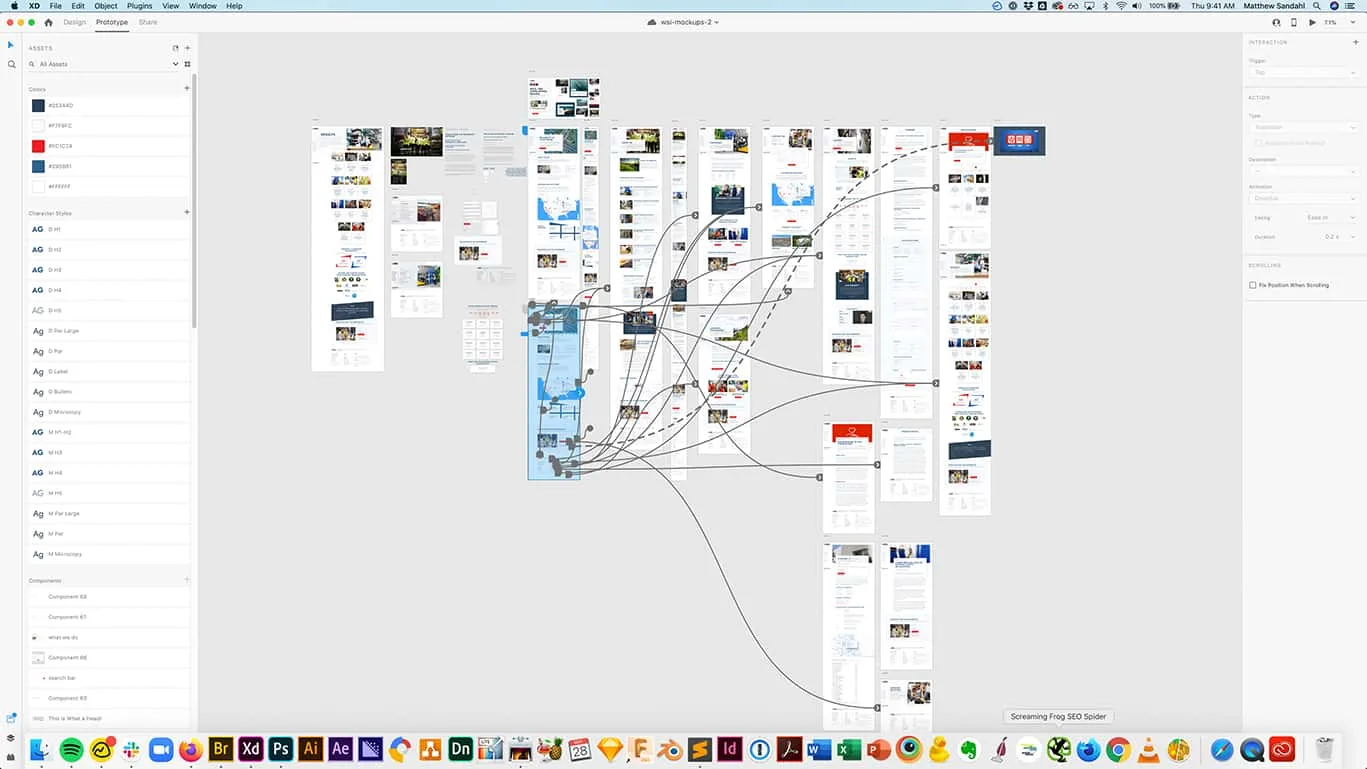 WSI Solutions prototype screens
