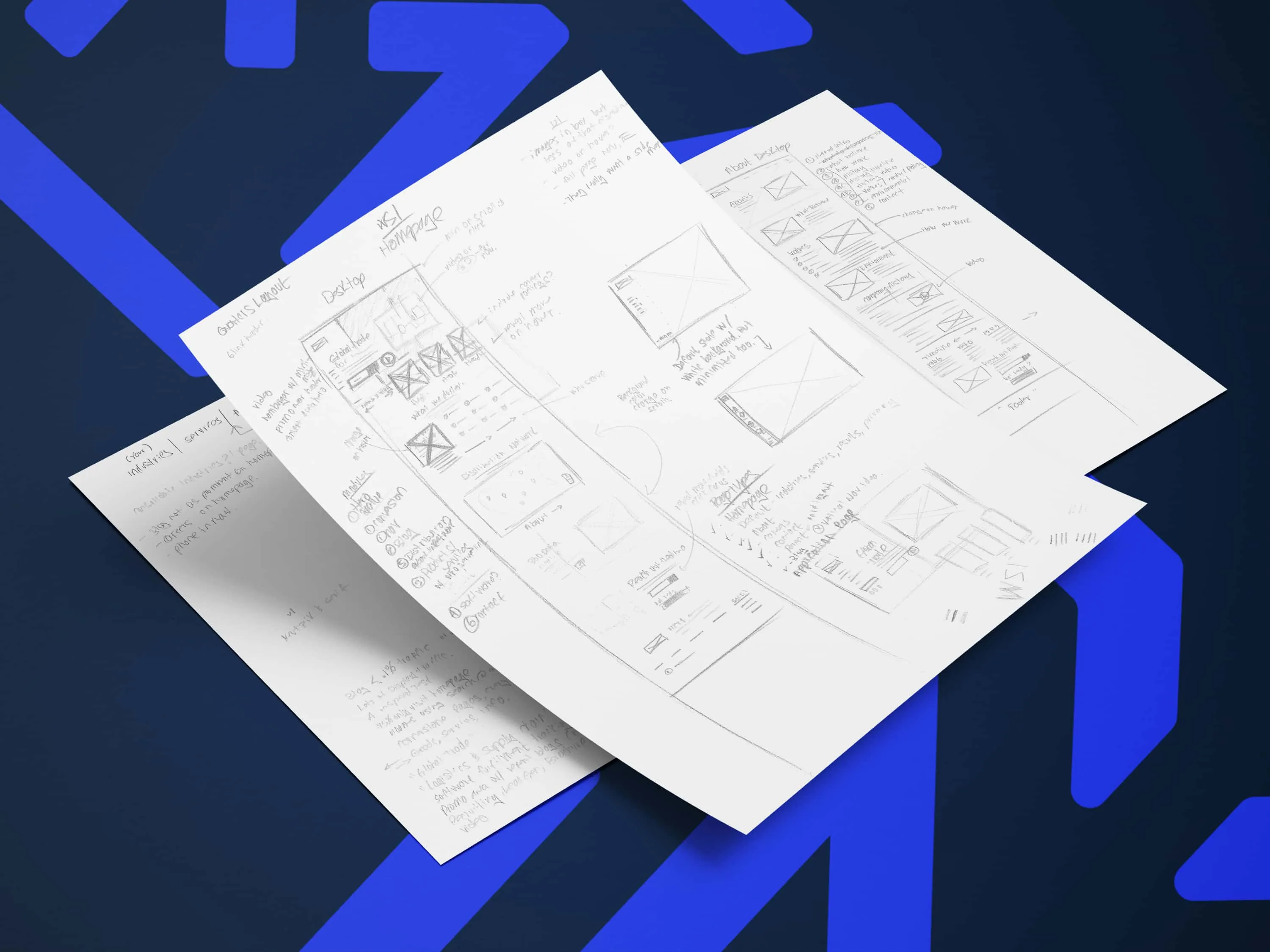 WSI Solutions wireframe designs